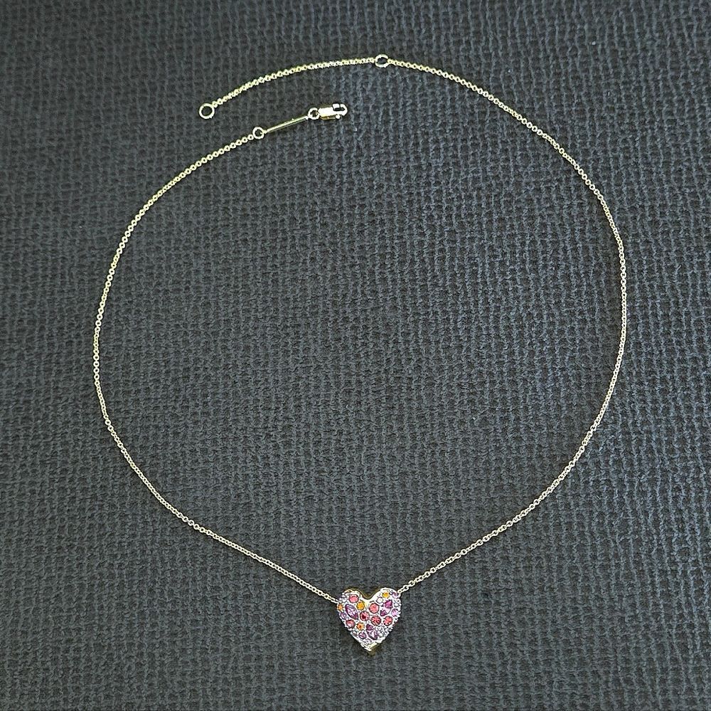 Alexis Bittar "Solanales" Crystal💎 Heart🩷 Pendant Necklace - NWT - Picture 2 of 16